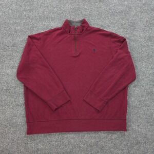 Polo Ralph Lauren Sweatshirt‎ Mens Extra Large Red Performance 1/4 Zip Golf Prep